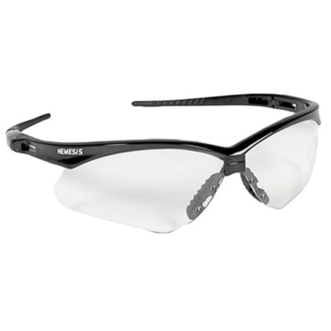 V30 Nemesis™ Safety Glasses, Clear, Polycarbonate Lens, Uncoated, Black  Frame, Small