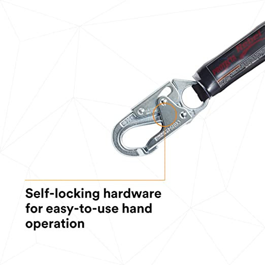 3M Protecta Self-Retracting Lifeline 3100513 – 11ft Web With Steel Snap Hook, Swiveling Carabiner, For Industrial Fall Protection
