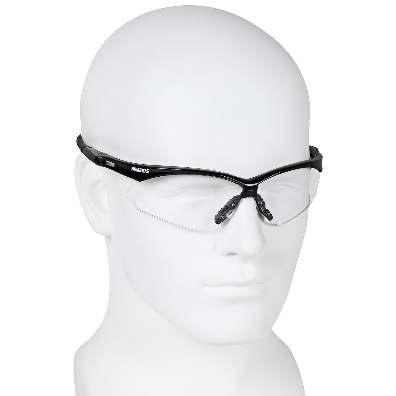 Nemesis 25676 Black Safety Glasses with Clear Lens (Each