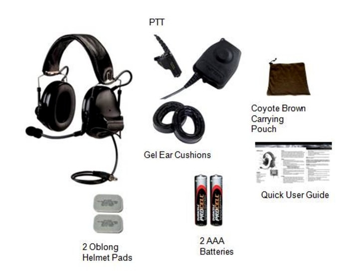3M 88063-00000 PELTOR SWAT-TAC III ACH Communication Headset