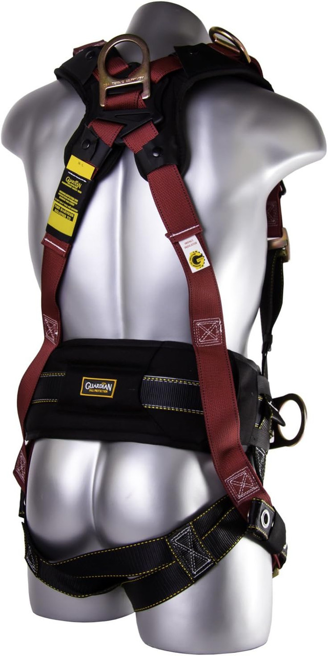 Guardian 11174 Seraph Construction Harness with PT Chest  Side D-rings  Industrial Safety Products