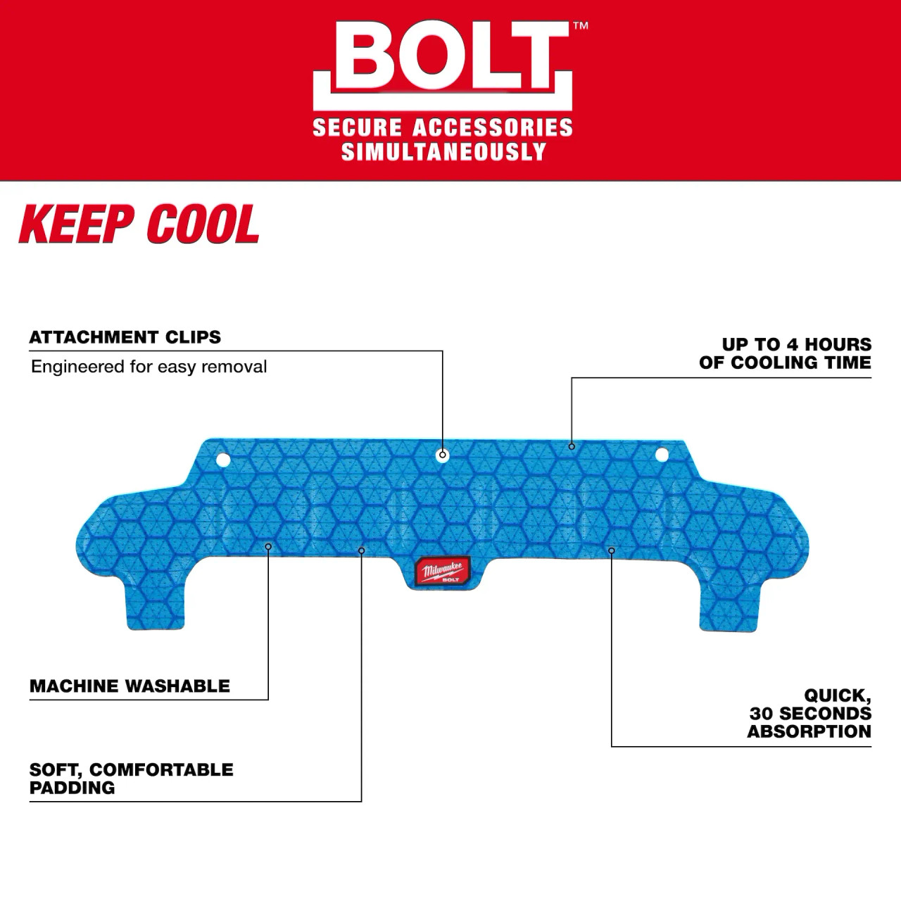 Milwaukee 48-73-4543 Safety Helmet Cooling Sweat Band - Industrial