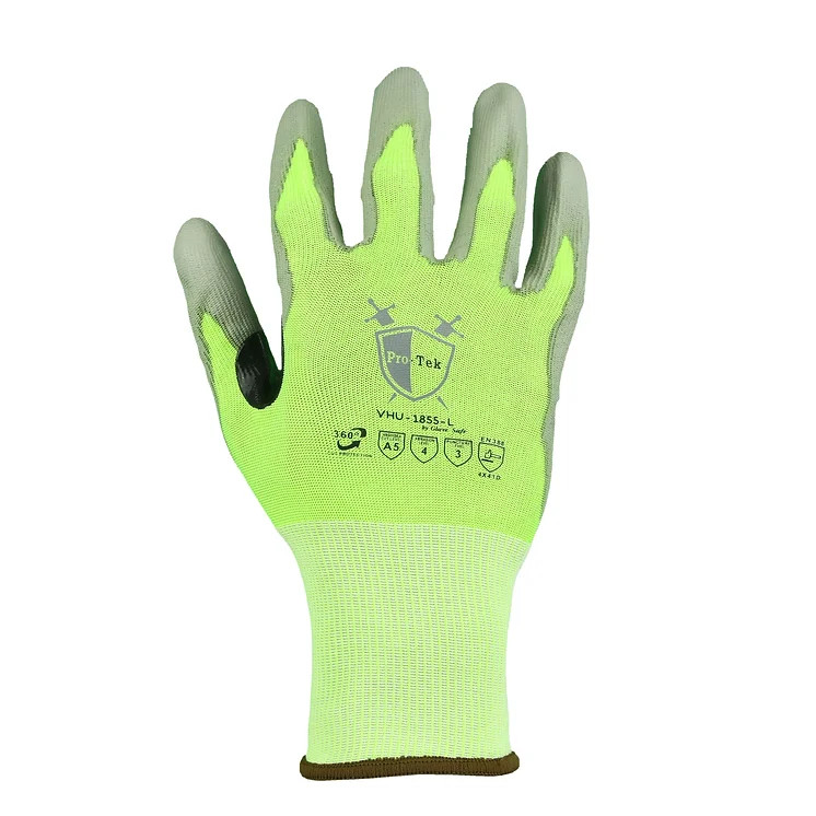 PRO-TEK VHU-1855 18 GAUGE, A5 CUT HI VIS YELLOW (LARGE