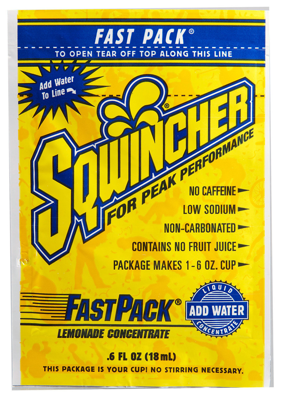 Sqwincher 015303-LA Fast Pack Lemonade Concentrate (200/Case