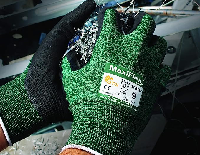 MaxiFlex 34-8743 Cut Resistant Glove with Nitrile Micro-Foam Grip