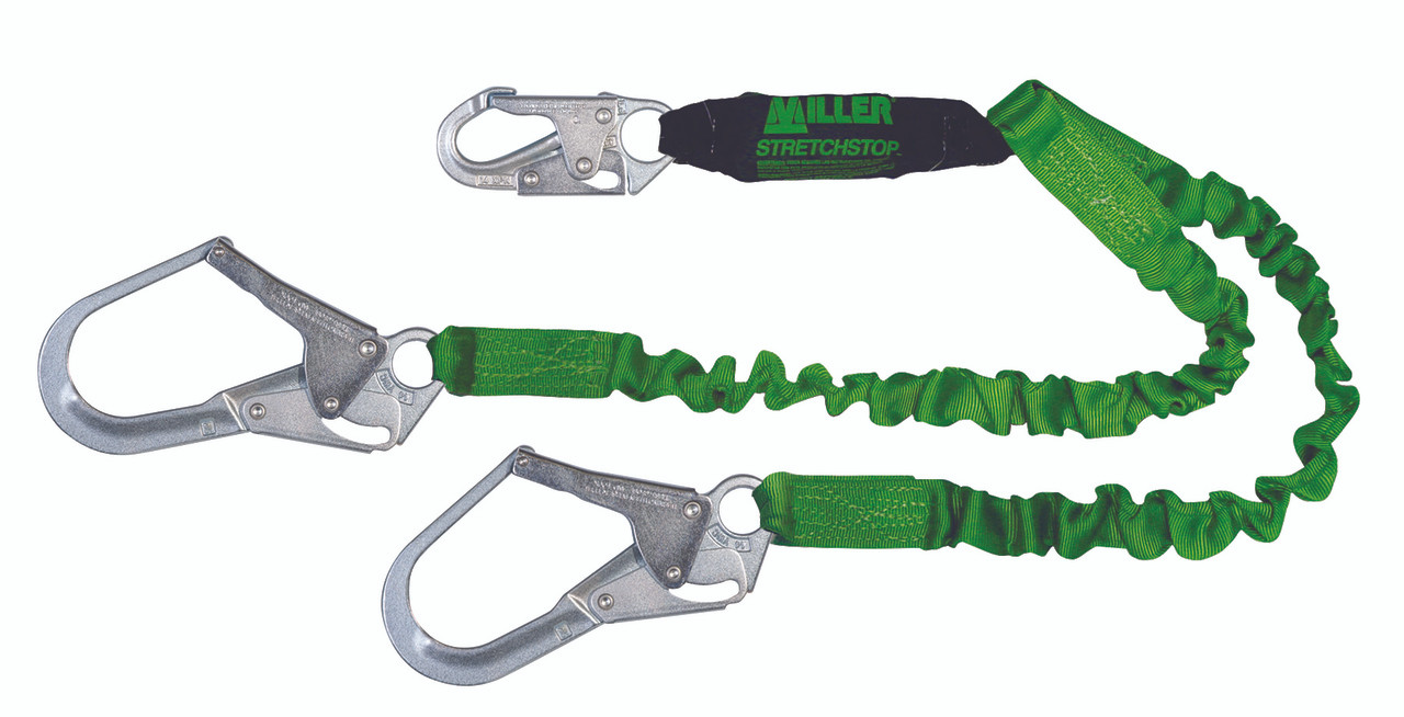 Miller 8798RSS-Z7/6FTGN Stretchstop Two Legs 6' Webbing Lanyard