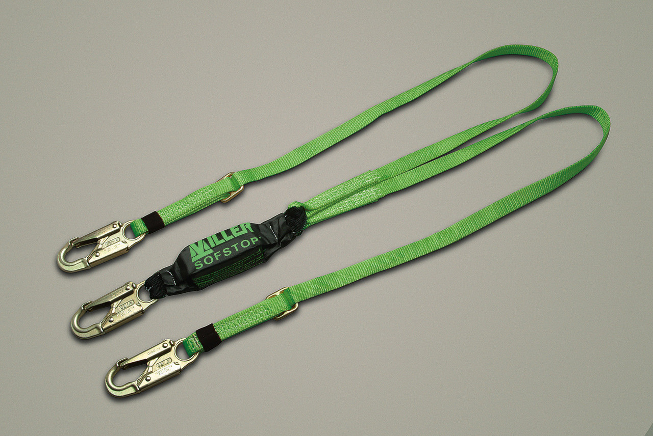 Miller 8878T-Z7/6FTGN SofStop 6' Two Legs Lanyard