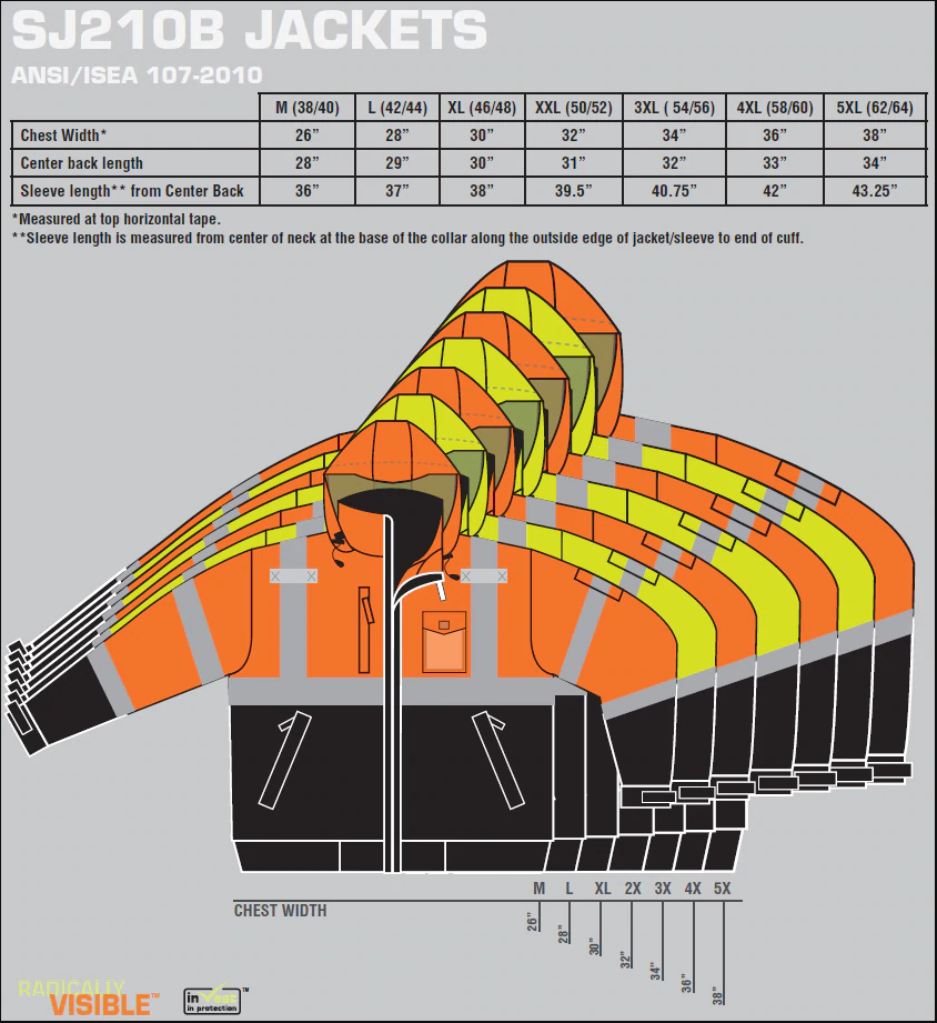 Radians SJ210B-3ZOS Deluxe Hi-Viz Orange Class 3 Bomber Safety