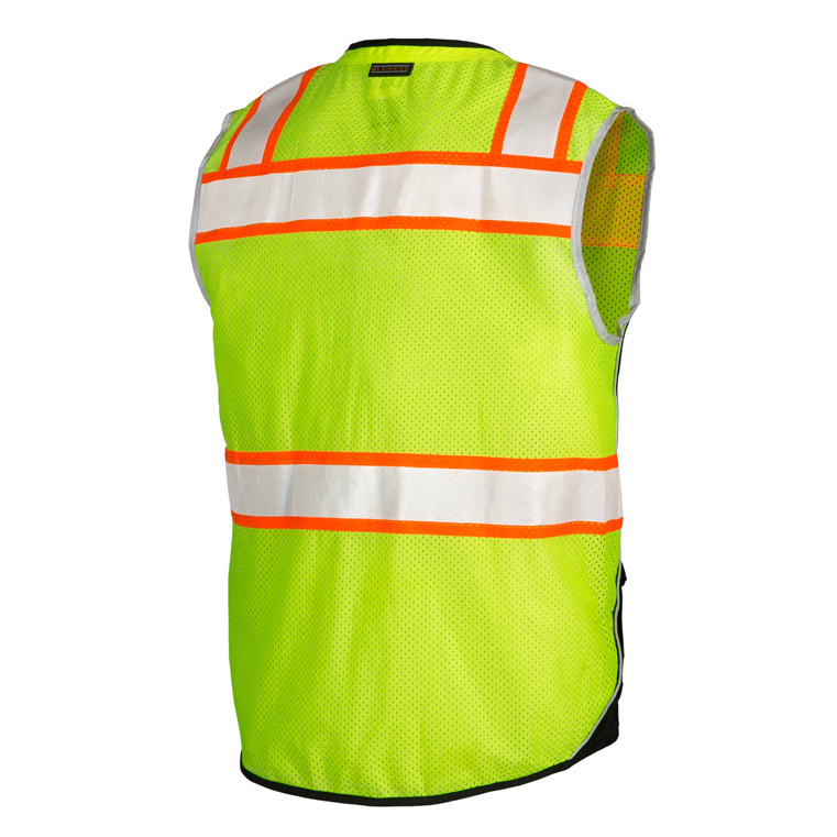 ML Kishigo 1515 Black Bottom Lime Safety Vest Style Class 2