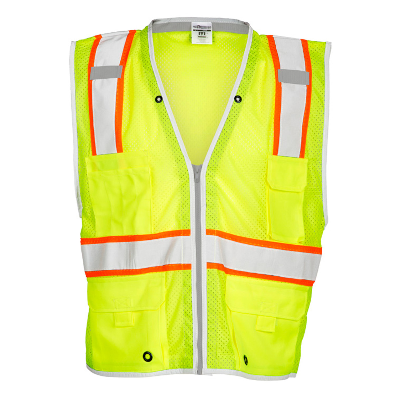 ML Kishigo 1510 Heavy Duty Lime Safety Vest Style Class 2 