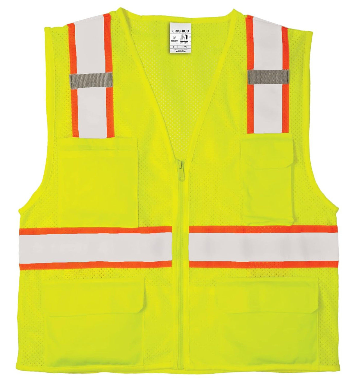ML Kishigo 1195 All Mesh Lime Safety Vest Class 2