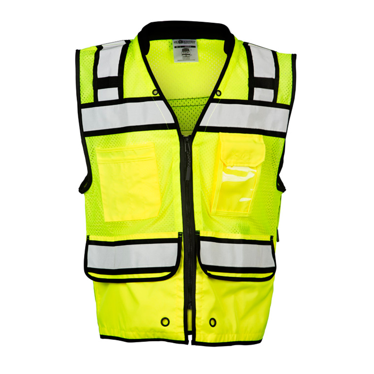 ML Kishigo S5004 Class 2 Lime Performance Surveyors Vest with Zipper