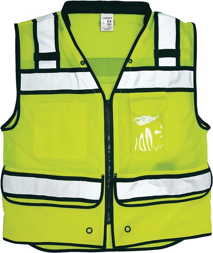 ML Kishigo S5004 Class 2 Lime Performance Surveyors Vest with