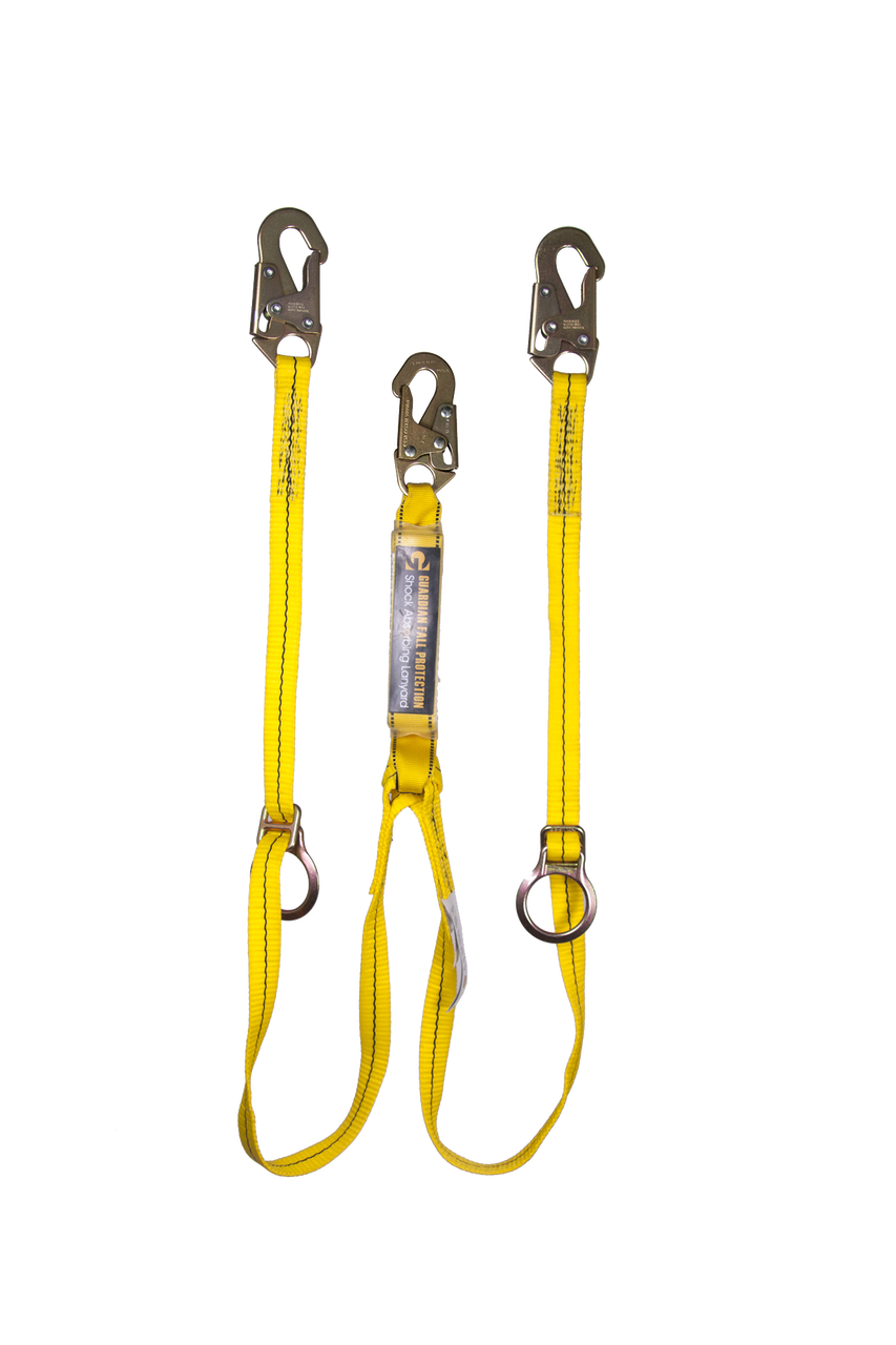 Guardian 01291 Shock Absorbing Tie Back Double Leg Lanyard 6' - Industrial  Safety Products