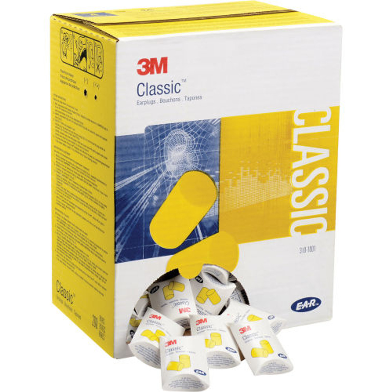 3M 310-1001 E-A-R Classic Uncorded Earplugs (200/Box) - Industrial Safety  Products