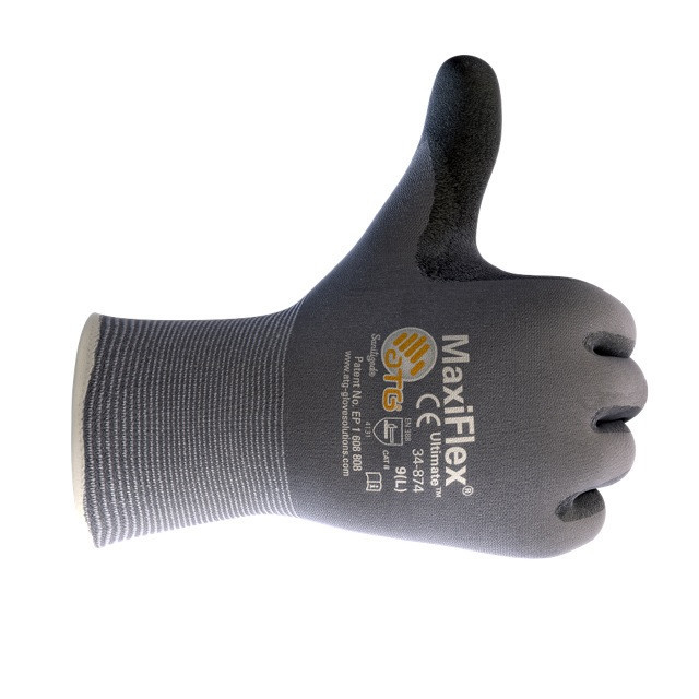 ゆゆ！！ MaxiFlex 34-874 Ultimate Nitrile-Coated Glove (Pair) - Industrial