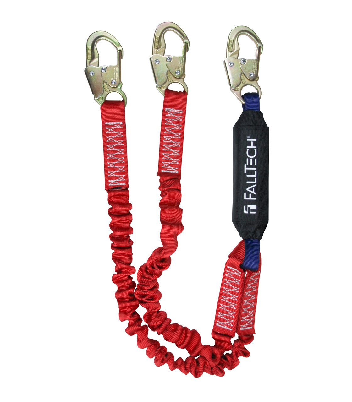 Falltech 8247EY Dual-class Y-Leg Lanyard + Snap Hooks 4 1/2' to 6' -  Industrial Safety Products