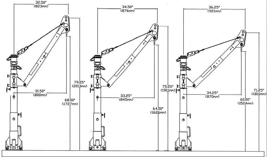 Miller DHAP3/ Portable Fall Arrest Post Davit Arm Industrial Safety