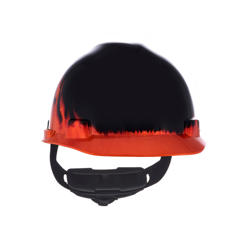 MSA 10124206 Fast Trac Suspension Hard Hat Black Fire