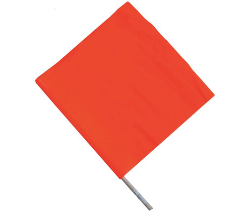 Cortina 03-229-3417 Vinyl Handheld Warning Flag 18" W x 18" H