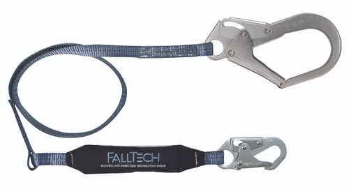 FallTech 82563 ViewPack 6' Shock Absorbing Lanyard with Rebar Hook