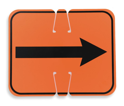 Cortina 03-550-2WA ABS Traffic Cone Sign "REVERSIBLE ARROW" 11" x 13"