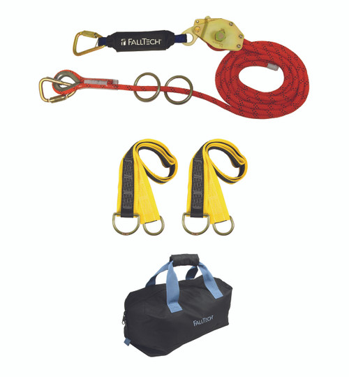 Falltech Kernmantle Rope 2-Person HLL w/ Energy Absorber & Sling Anchors