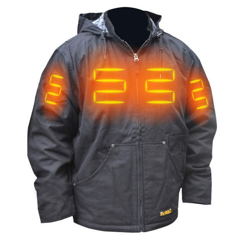Dewalt DCHJ076ABD1 Heated Heavy Duty Work Coat Kitted Black