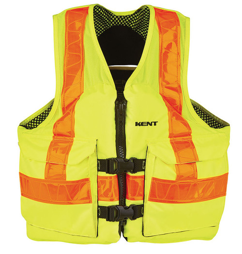 Kent 150200-200-110-12 Elite Dual-Sized Commercial Life Vest, Type III Life  Jacket, Orange, 4X-Large/7X-Large