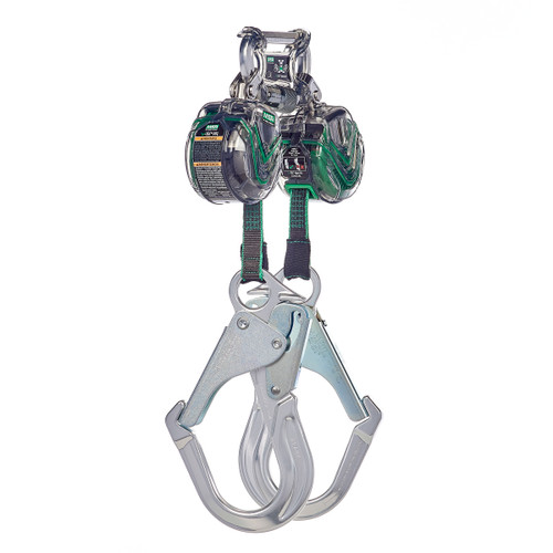 MSA Mini-PFL 6' Web SRL Twin-Leg with Aluminum Rebar Hooks