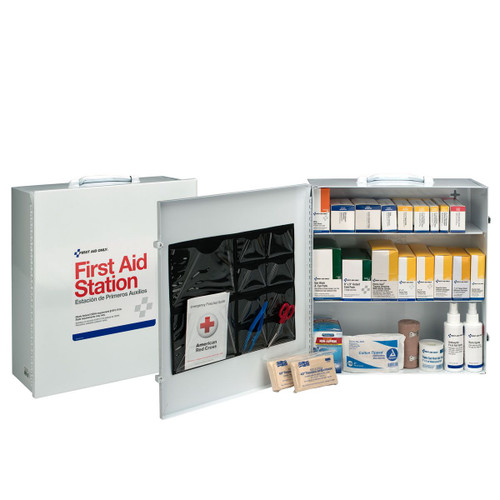 FAO 6155 100 Person 3 Shelf Workplace Compliance Kit Steel Cabinet