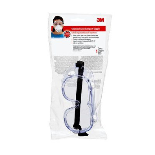 3M Chemical Splash/Impact Clear Goggle 