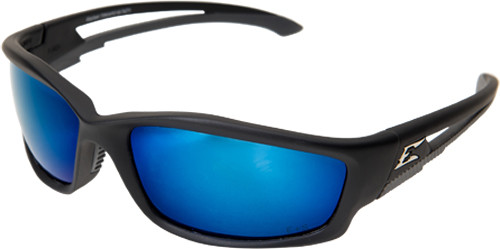 Edge Eyewear TSKAP218 Kazbek Polarized Aqua Precision Blue Mirror Lens