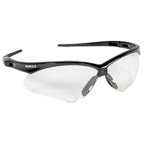 Nemesis 25676 Black Safety Glasses with Clear Lens (Dozen)