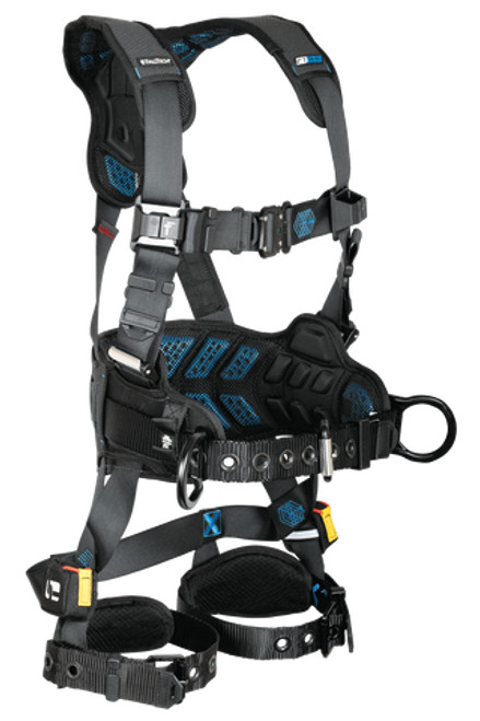 Falltech 8127B FT-One 3D Construction Belted Full Body Harness with Tongue Buckle Leg