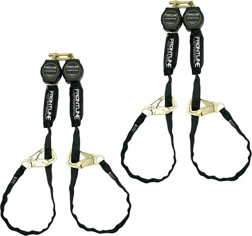 Frontline RPA092TB Tie Back Twin Leg Web 9' SRL with Tie Back Hook Ends (Pack of 2)