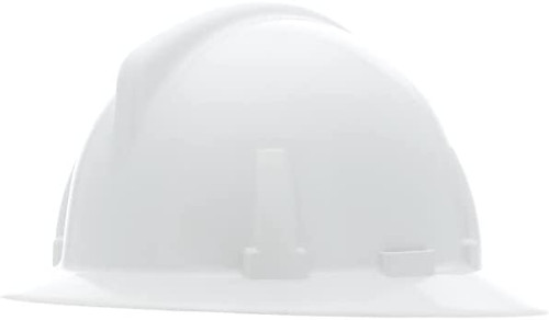MSA 475393 Topgard White Full Brim Safety Hard Hat
