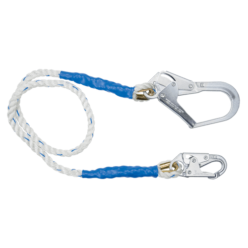 FallTech 81563 Rope Restraint Lanyard Fixed-length with Steel Connectors 6'