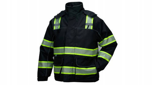 Pyramex RPB3511 Type O Class 1 Black Reflective Parka