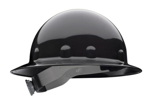 Fibre Metal Black Full Brim Hard Hat Ratchet Suspension E1RW11A000