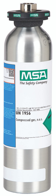 MSA Calibration Gas 34L Cylinder (CH4/LEL, O2, CO and H2S)