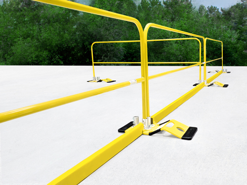 Compliant Guardrail System Frontline Guardrail System Non-Penetrating Complete 75' Kit - CAL-OSHA ...