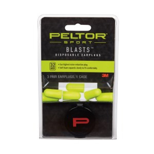 3M 97080-10C Peltor Sport Blasts Disposable Earplugs (3 Pair/Pack)