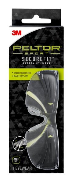 3M SF400-PC-8 Peltor Sport SecureFit Safety Eyewear Clear/AF Lens
