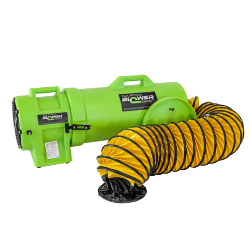 Industrial Plastic Blower Kit with 15' Ducting 