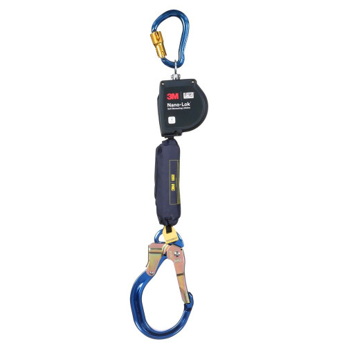 3M DBI SALA 3100605 Nano-Lok XL Self-Retracting Lifeline Aluminum Carabiner with Aluminum Rebar Lock Hook (9 ft.)