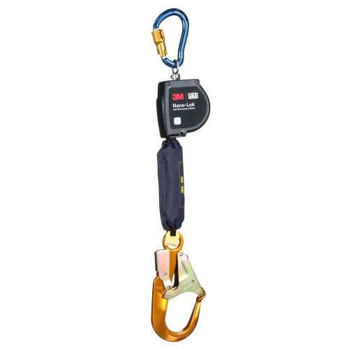 3M DBI SALA 3100606 Nano-Lok XL Self-Retracting Lifeline Aluminum Carabiner with Aluminum Rebar Hook (9 ft.)
