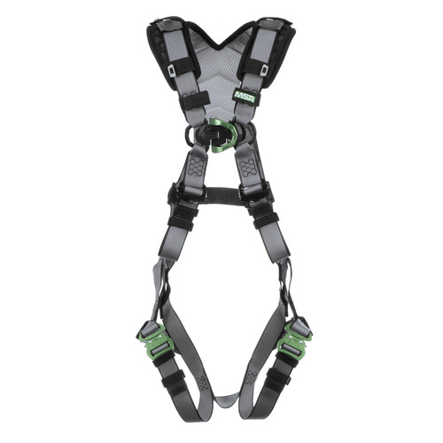 MSA V-FIT Harness with Back & Chest D-Rings and Quick-Connect Leg Straps
