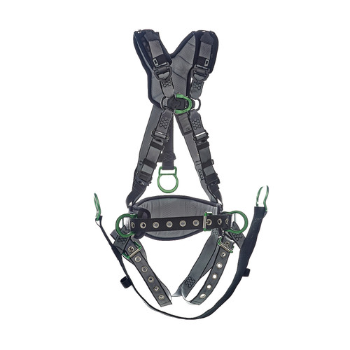 MSA V-FIT Derrick Harness with Back Chest & Hip D-Ringsand and Tongue Buckle Leg Straps