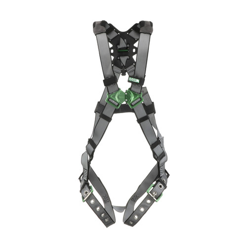 MSA V-FIT Harness with Back D-Ring and Tongue Buckle Leg Straps